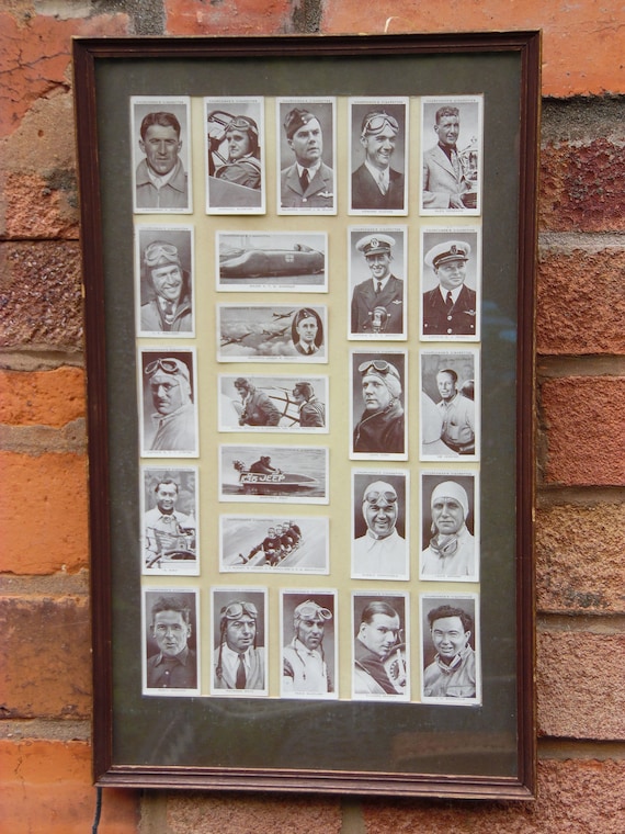 Vintage Original Mixed Set of Churchman's Cigarettes Cards Collection  Framed