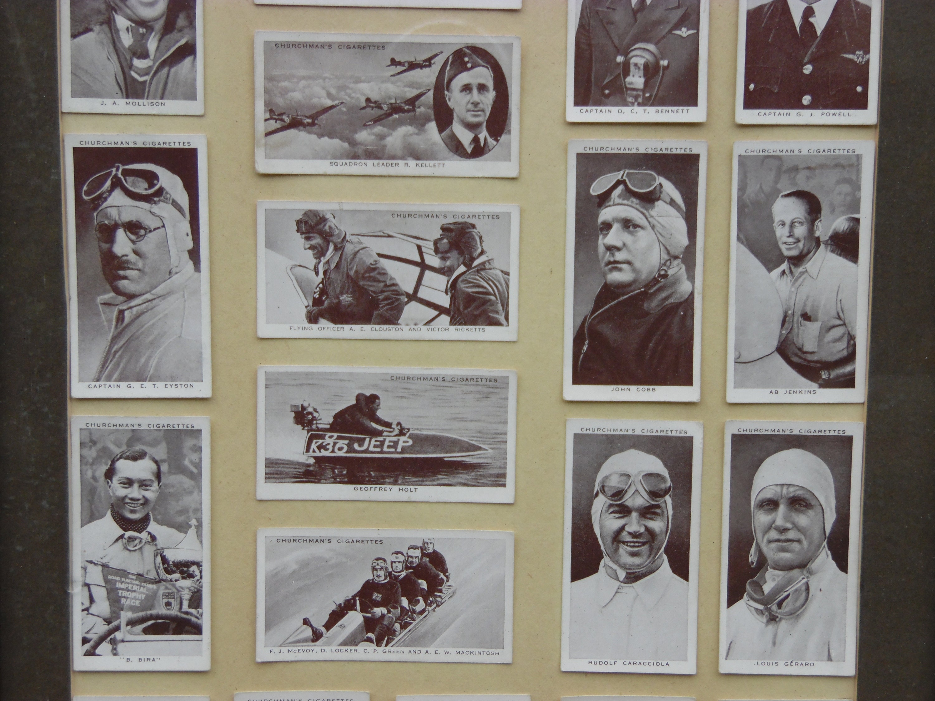 churchman cigarette cards Vintage Original Mixed Set of Churchman's Cigarettes Cards Collection  Framed