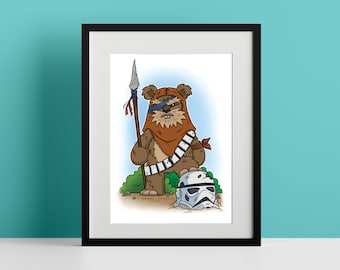 Ewok Savage - Art Print