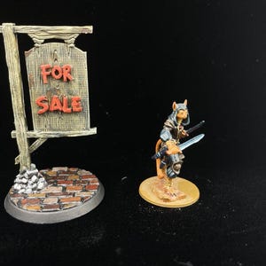 Tabaxi / Catfolk Rogue, miniature 28-32mm, painted.