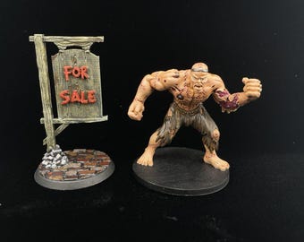 Flesh Golem, miniature 28-32mm, painted.