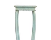 Chinese Handmade Light Pastel Blue Square Plant Stand Table cs1253E