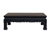 Chinese Handmade Dark Brown Rosewood Low Kang Table Stand cs4815E
