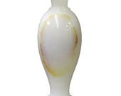 White Stone Carved Round Small Display Vase cs2633E