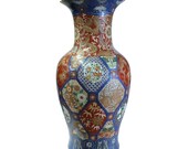 Vintage Chinese Oriental Imari Mixed Color Porcelain Decor Vase cs5271E