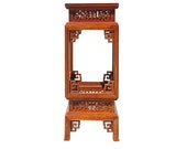 Chinese Yellow Rosewood Square Carving Plant Stand Pedestal Table cs4216E