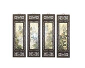 Chinese Mountain Water Scenery Porcelain Off White Painting Wall Panel Set cs5036E