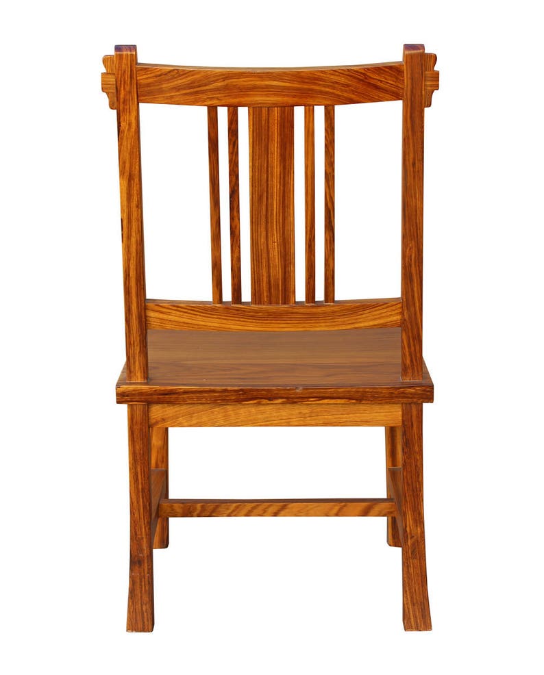 Quality Handmade Solid Zebra Wood Bar Back Simple Design Chair s2086E image 4