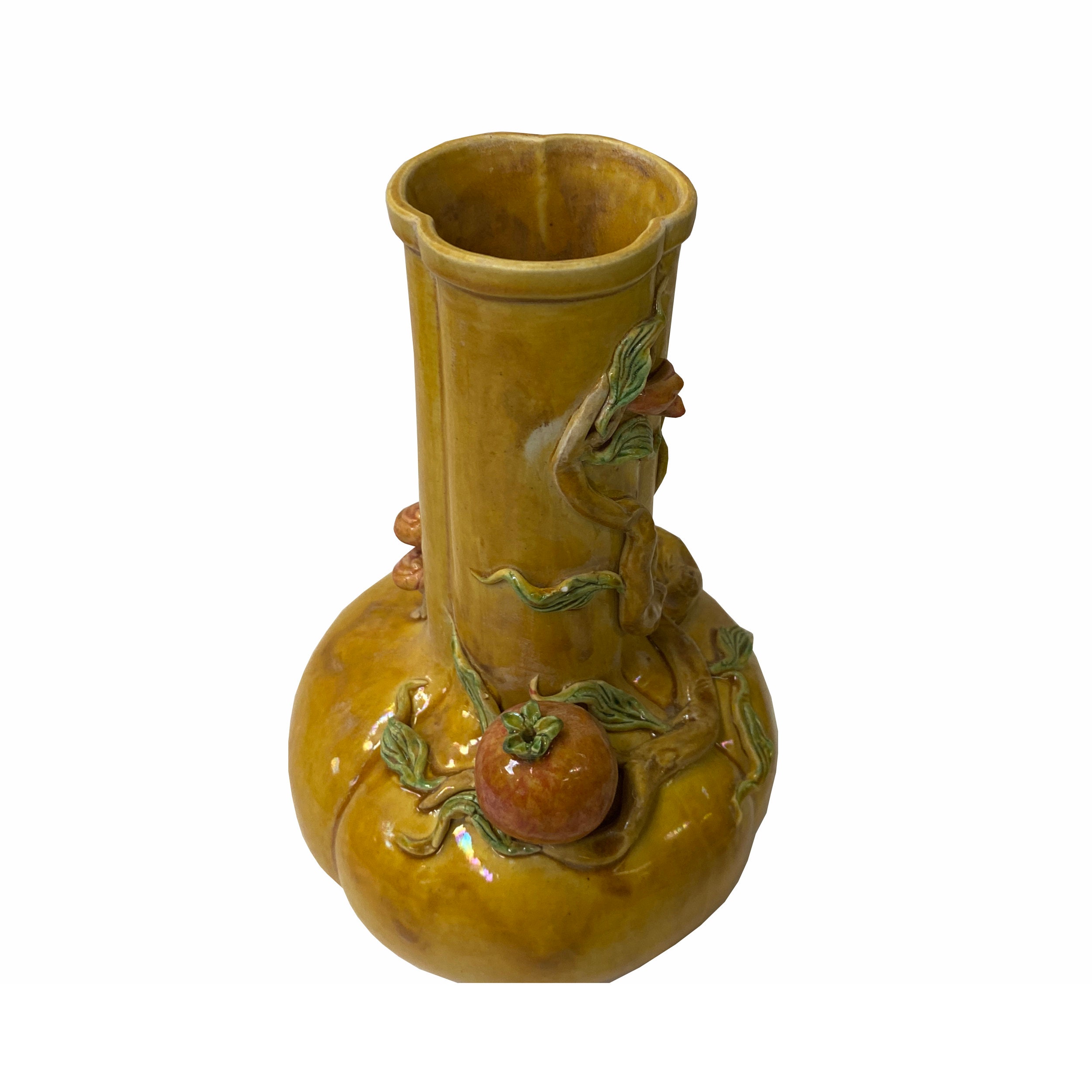 手作りの中国製陶器、黄桃色テーマの花瓶 ws1768E - Etsy 日本