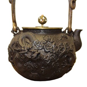 Handmade Quality Asian Heavy Cast Iron Teapot Display cs3368E image 4