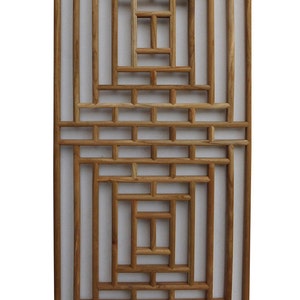 Rectangular Plain Wood Geometric Pattern Wall Panel w225E image 2