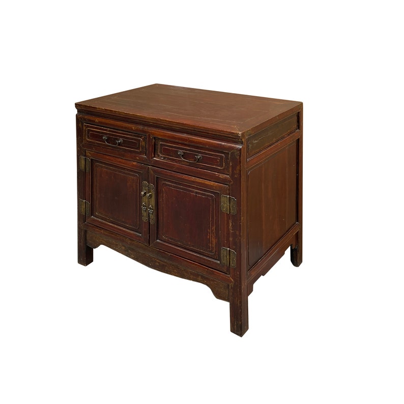 Vintage Chinese Carving Brown Drawers Side Table Credenza Cabinet cs7801E Bild 3