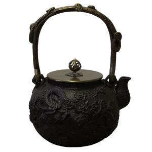 Handmade Quality Asian Heavy Cast Iron Teapot Display cs3368E image 3