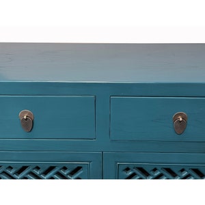 Asian Handmade Solid Wood Shutter Doors Side Table Shoes Organizer Storage Cabinet cs7486E image 6