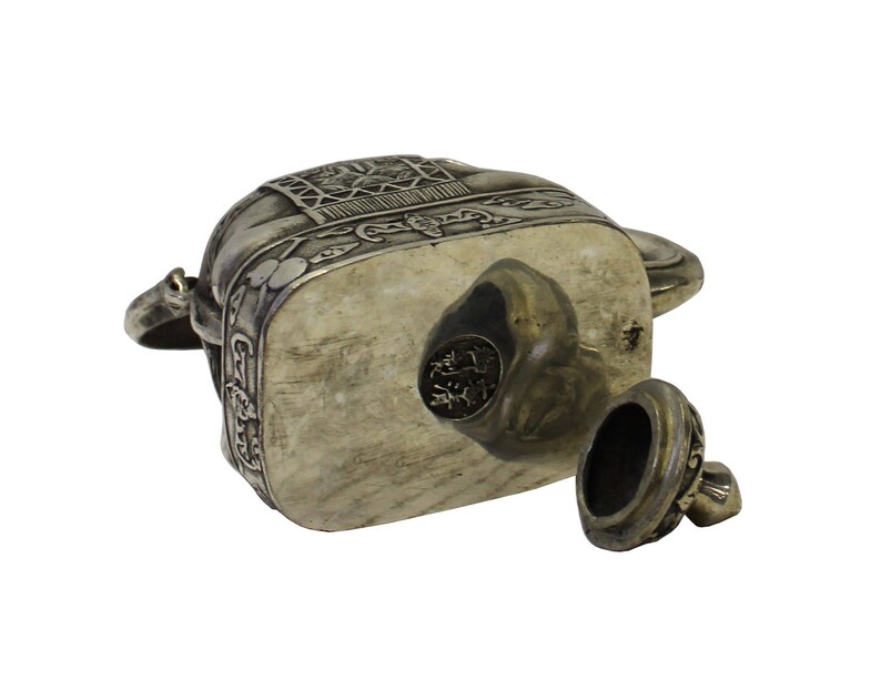 Chinese Handmade Metal Silver Color Elephant Shape Teapot Etsy