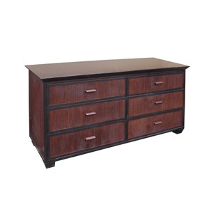 Oriental Bamboo Accent 6 Drawers Console Sideboard Table Cabinet cs4940E image 4