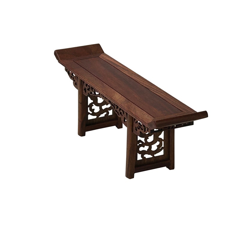Chinese Rosewood Handmade Miniature Altar Table Display Decor Art ws3744E image 2