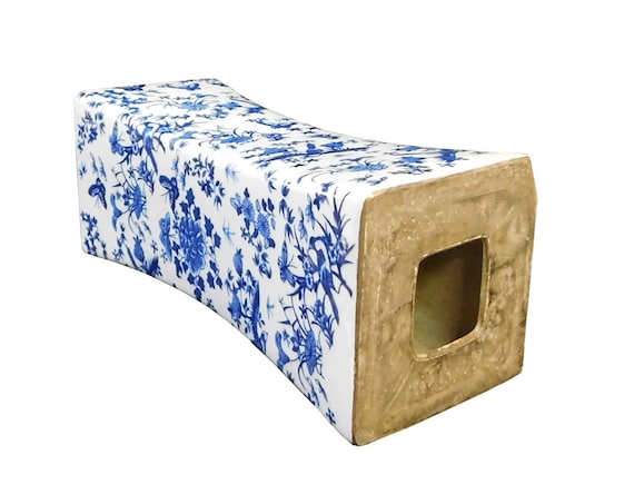 Chinese Blue White Porcelain Flowers Pillow Shape Display cs1726S Chinese Blue White Porcelain Flowers Pillow Shape Display cs1726S