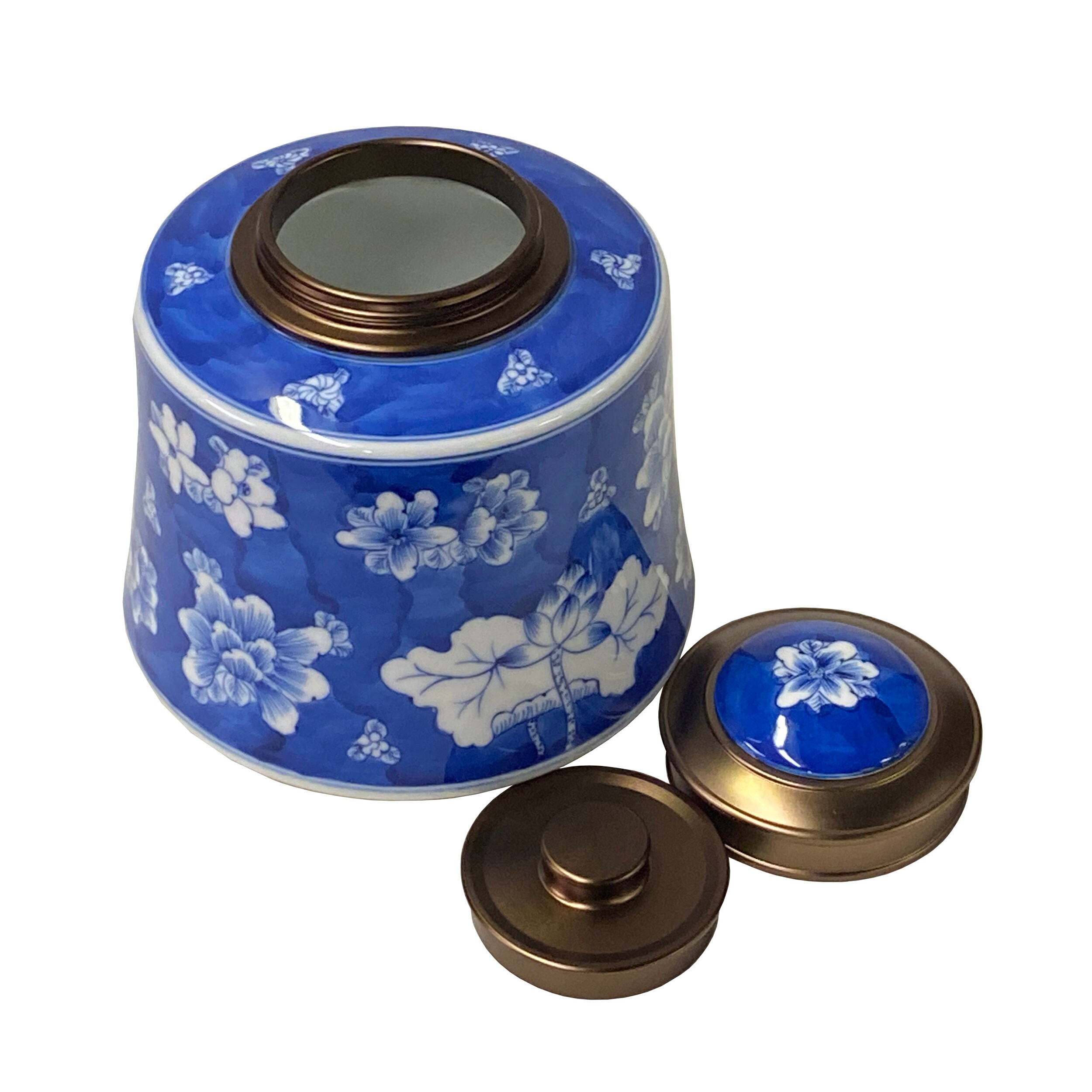 青白磁 蓋付き陶器壺 東洋の手作り青白磁金属蓋容器壷 ws1718E - Etsy 日本