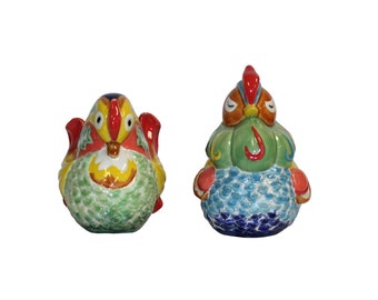 Chinese Ceramic Traditional Pair of Mandarin Duck Figures cs5451E