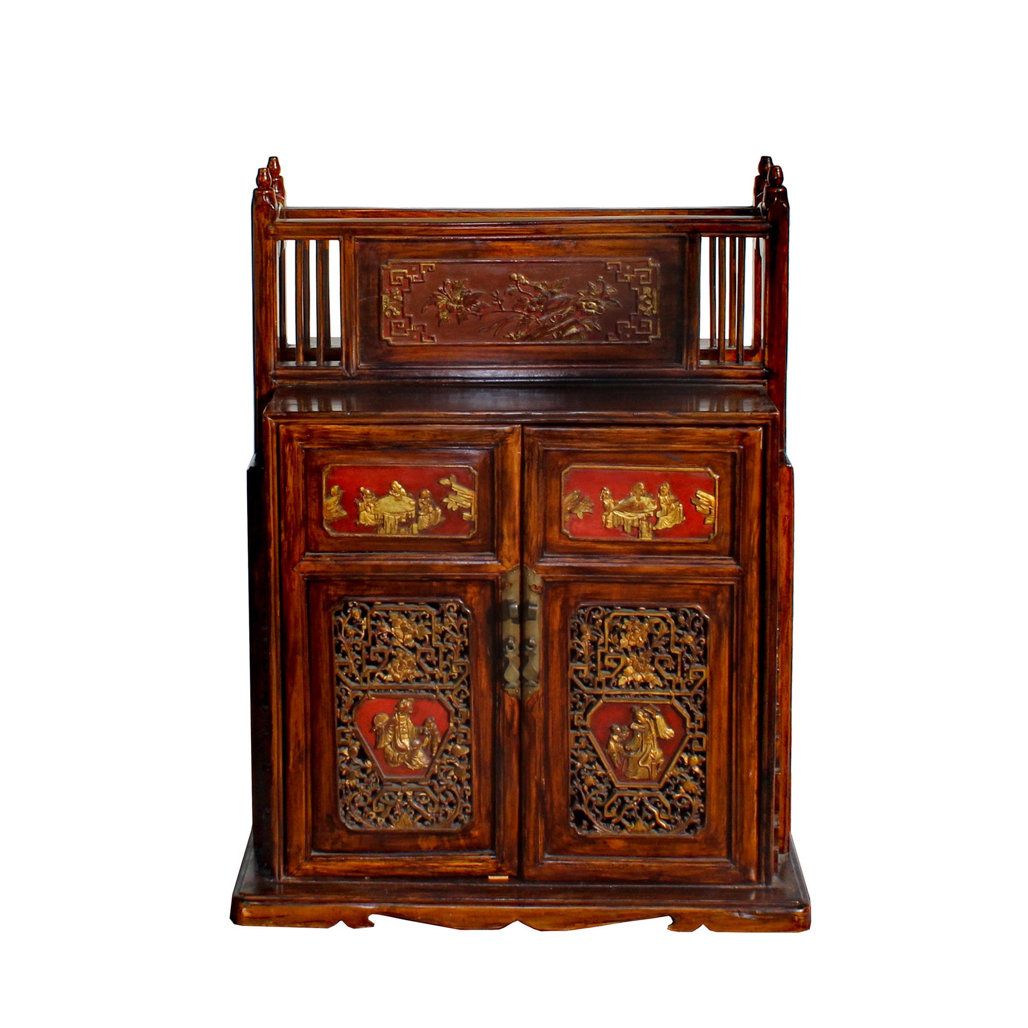 中国古銅鍍金鶴形水滴時代箱付FR8857