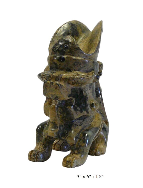 Chinese Oriental Stone Carved Dragon Cup Shape Figure cs691-3S Chinese Oriental Stone Carved Dragon Cup Shape Figure cs691-3S