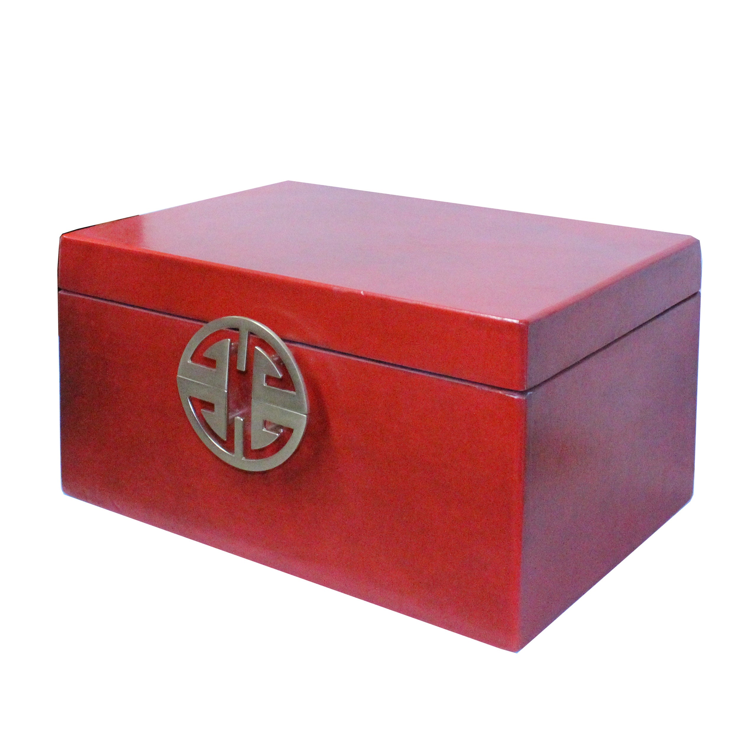 【おまけ付】 Red Hardware Round Oriental Rectangular Small Box Container 小物入れ