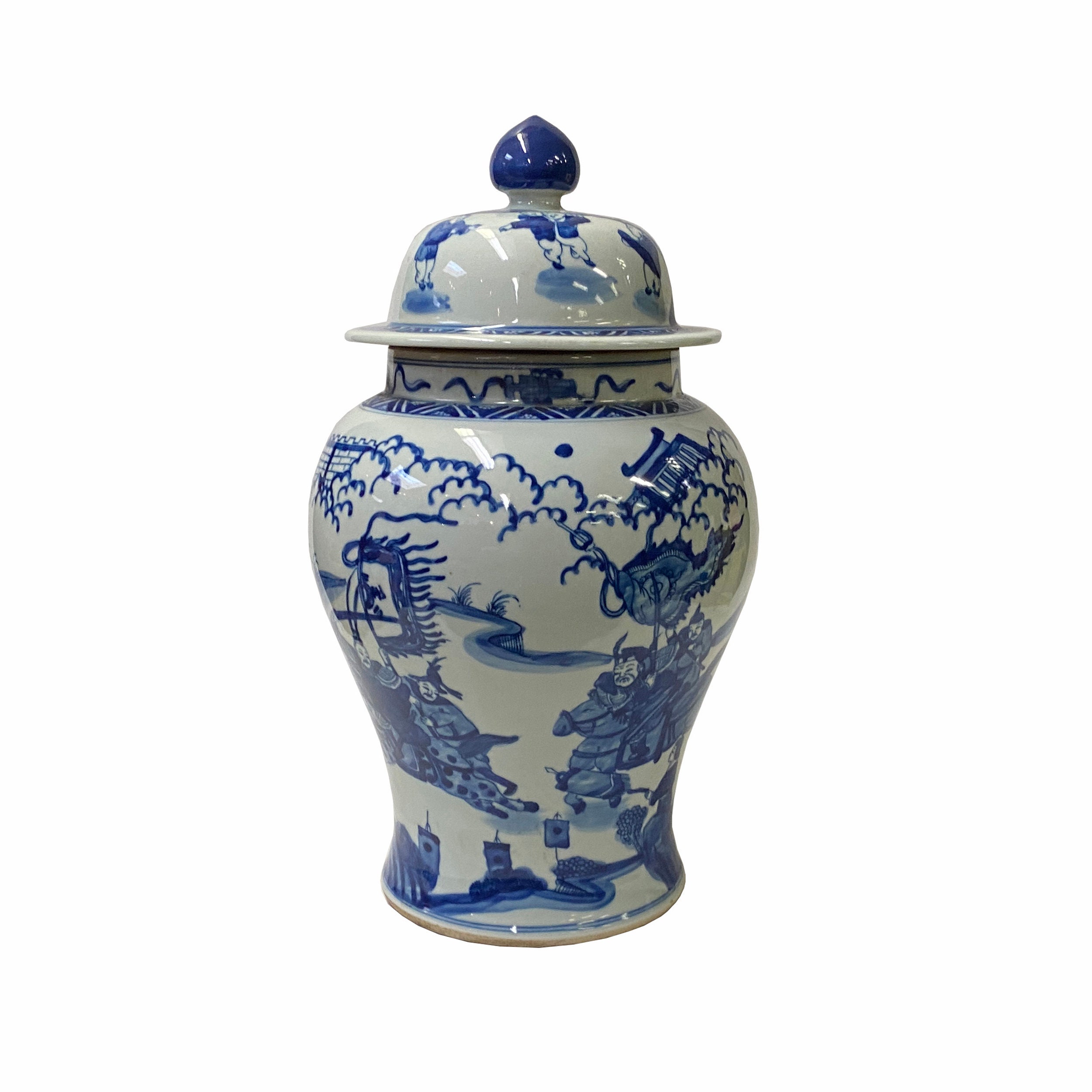 中国青白磁人物風景グラフィック寺院壺 ws1786E - Etsy 日本