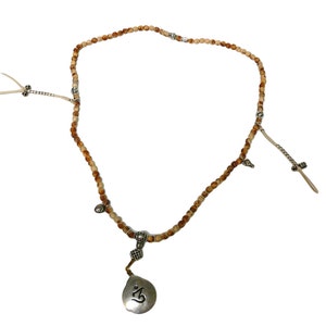 Handmade Wood Beads Metal Pendant Rosary Praying Necklace cs1036-8E