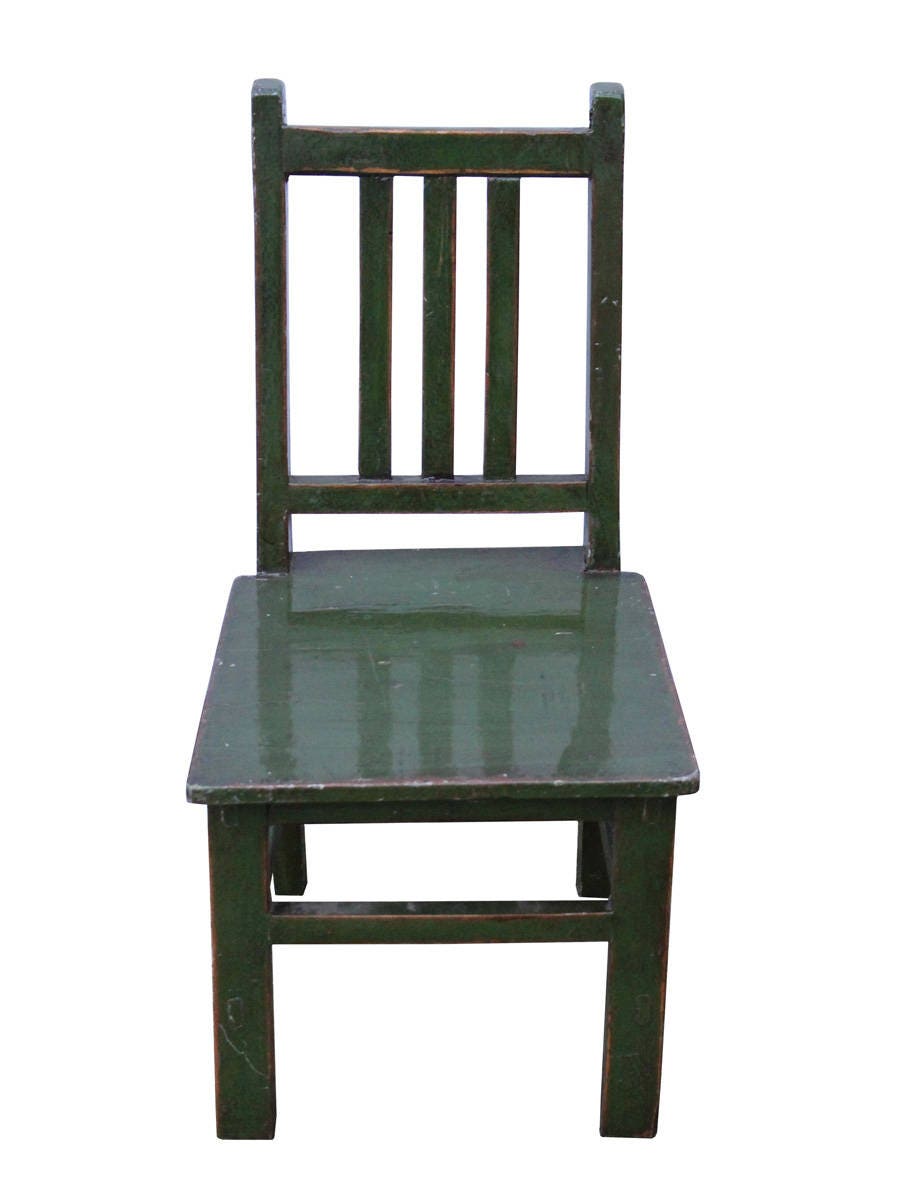 Oriental Handmade Dark Green Color Small Size Wood Chair - Etsy