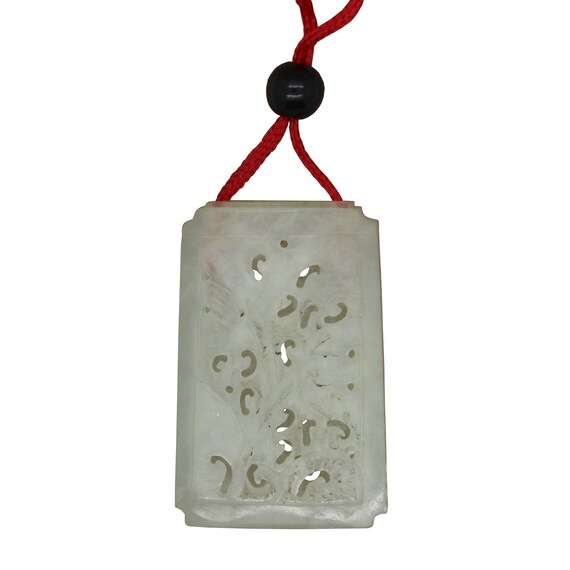 Carved Jade Rectangular Shape Modern Chinese Sach… - image 5