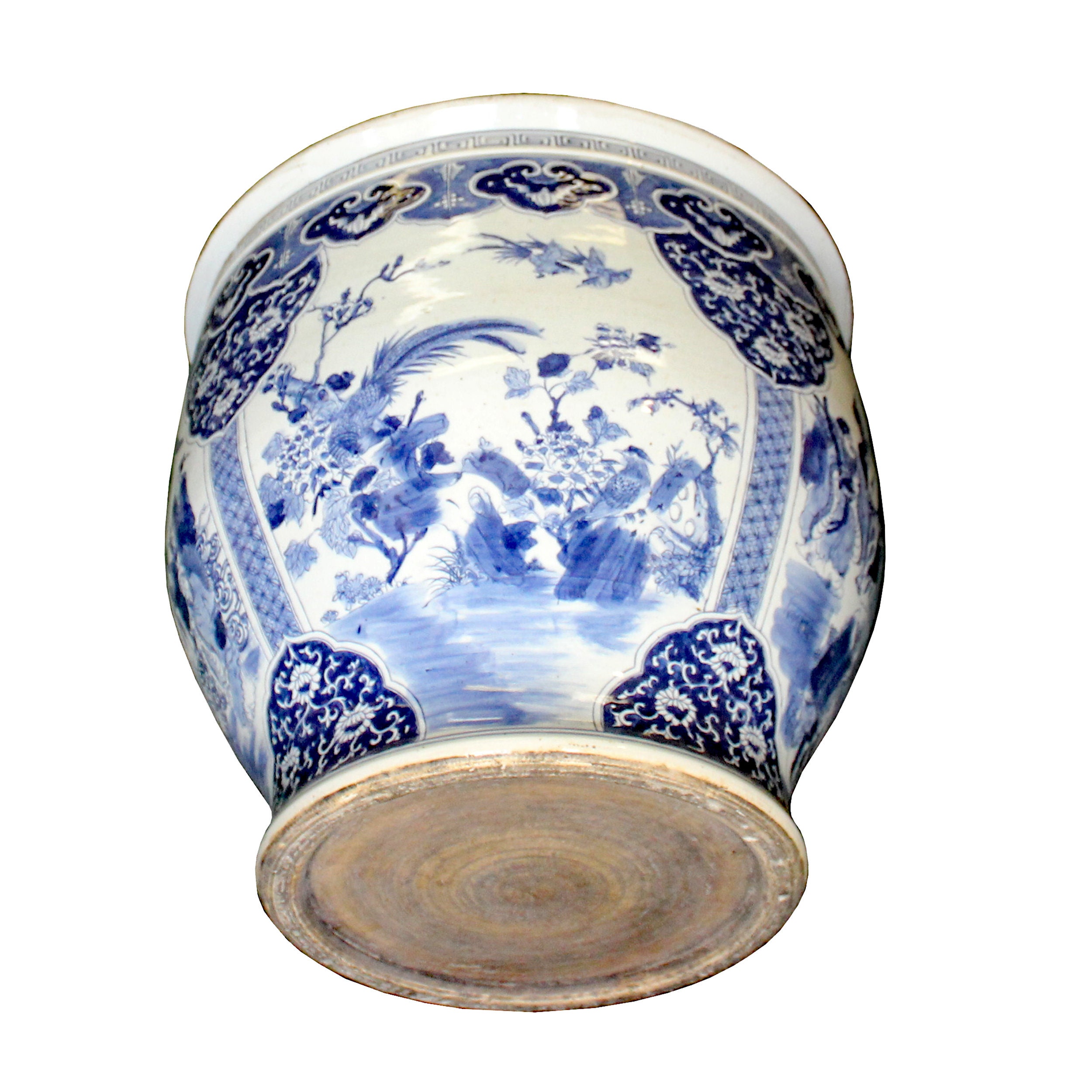 Chinese Blue White Oriental Flower People Scenery Porcelain