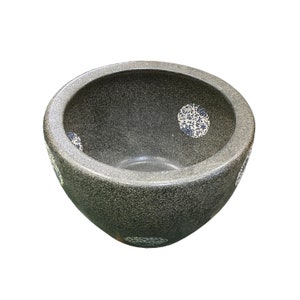 Chinese Gray Stone Pattern Ceramic Blue White Accent Pot Planter cs7551E image 5