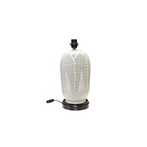 Artistic White Porcelain Dots Pattern Oval Round Base Table Lamp ws3731E image 2