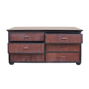 Oriental Bamboo Accent 6 Drawers Console Sideboard Table Cabinet cs4940E image 6