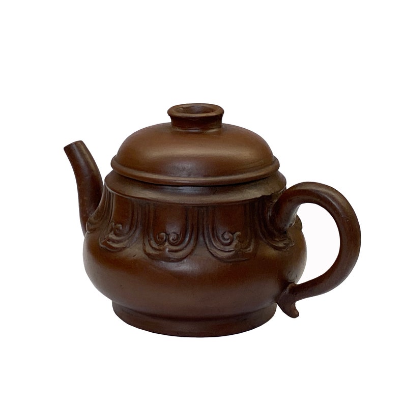 Chinese Handmade Yixing Zisha Clay Teapot With Artistic Accent ws2055E image 2