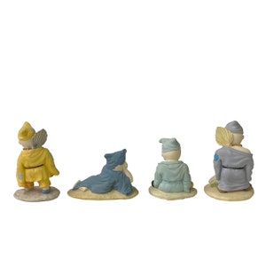 Set of 4 Chinese Ceramic Kid Buddhism Lohon Monk Figures ws1556E image 3