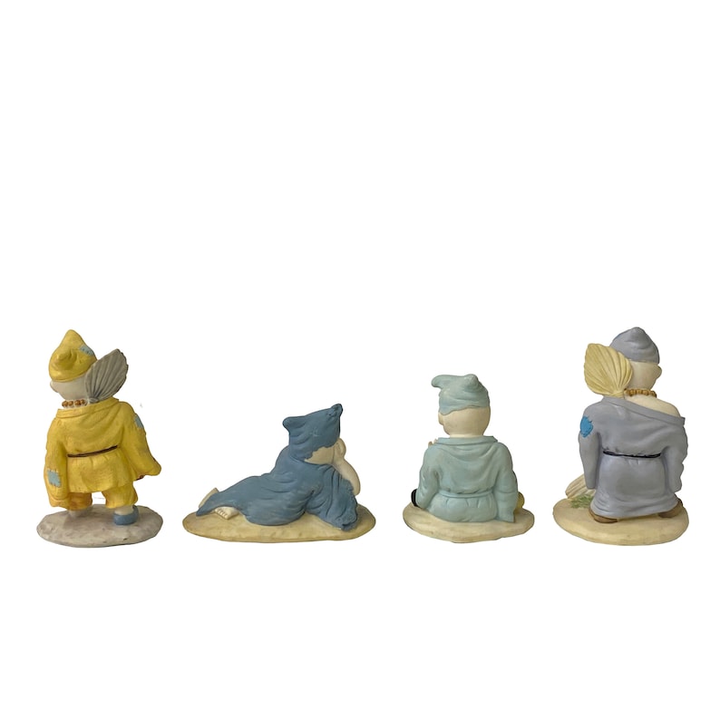 Set of 4 Chinese Ceramic Kid Buddhism Lohon Monk Figures ws1556E image 3