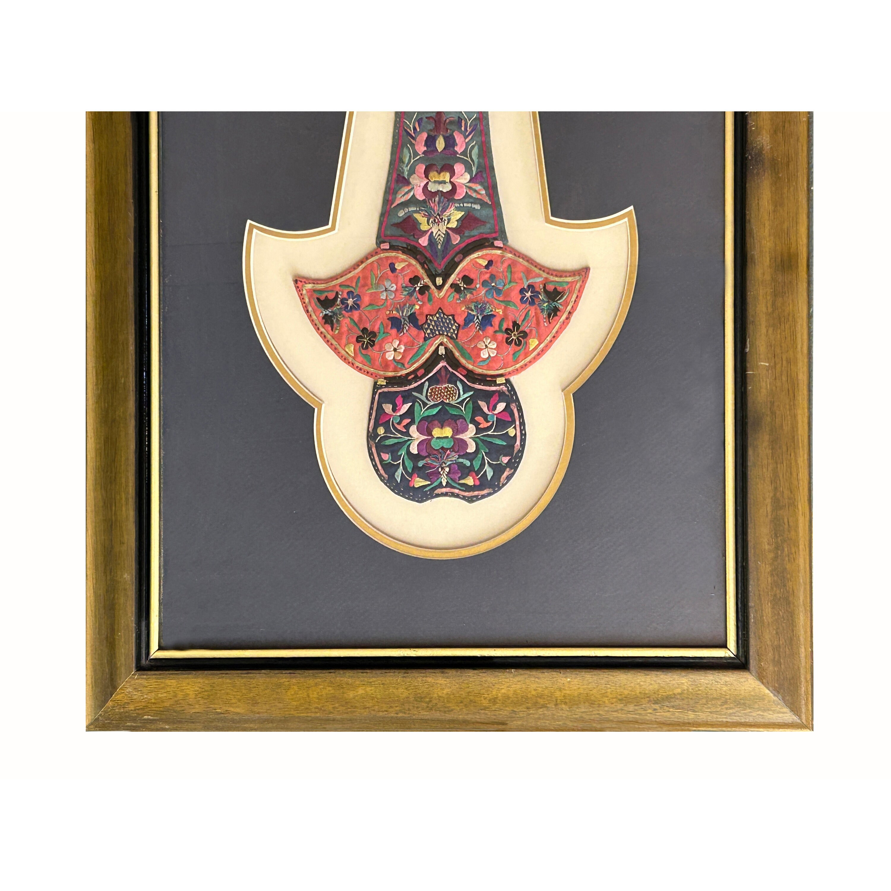 紅星牌綿料綿連69✖️138  （1993製）2反 Vintage Chinese Embroidery Fabric Piece Framed Wall Art