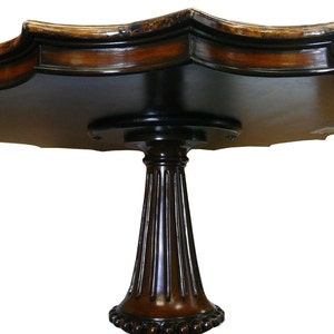 Antique Star Shape Marble Wood Mix Pedestal Table cs960E image 3