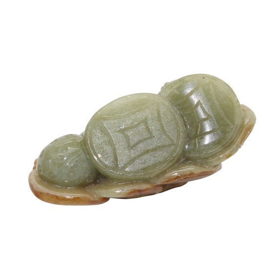 Yellow Jade Rabbit Chinese Yellow Green Lucky Zodiac Jade Rabbit On Coin… - Gem