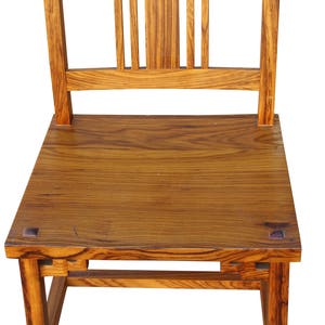 Quality Handmade Solid Zebra Wood Bar Back Simple Design Chair s2086E image 5