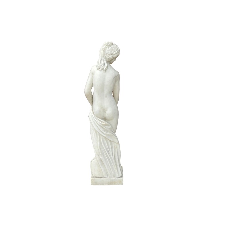 48 White Marble Hand-carved Bathing Venus Aphrodite Statue Sculpture ws3749E image 2