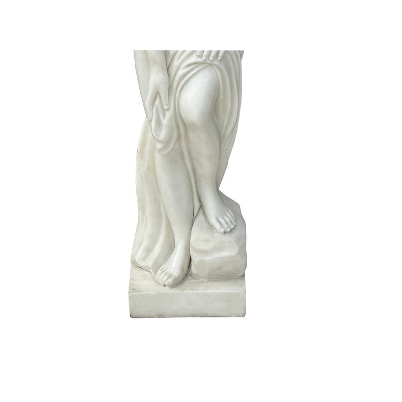 48 White Marble Hand-carved Bathing Venus Aphrodite Statue Sculpture ws3749E image 6