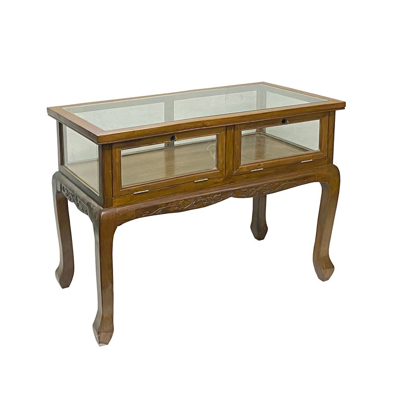 Oriental Craw Legs Rectangular Glass Top Console Display Table Counter cs7676E image 4