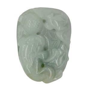 Jade hanglamp groen Pixiu Chasing Lucky Ball met vleermuis en geld figuur n413E