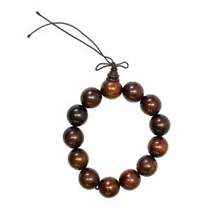 Chinese Zitan Rosewood Beads Hand Rosary Praying Bracelet ws241E