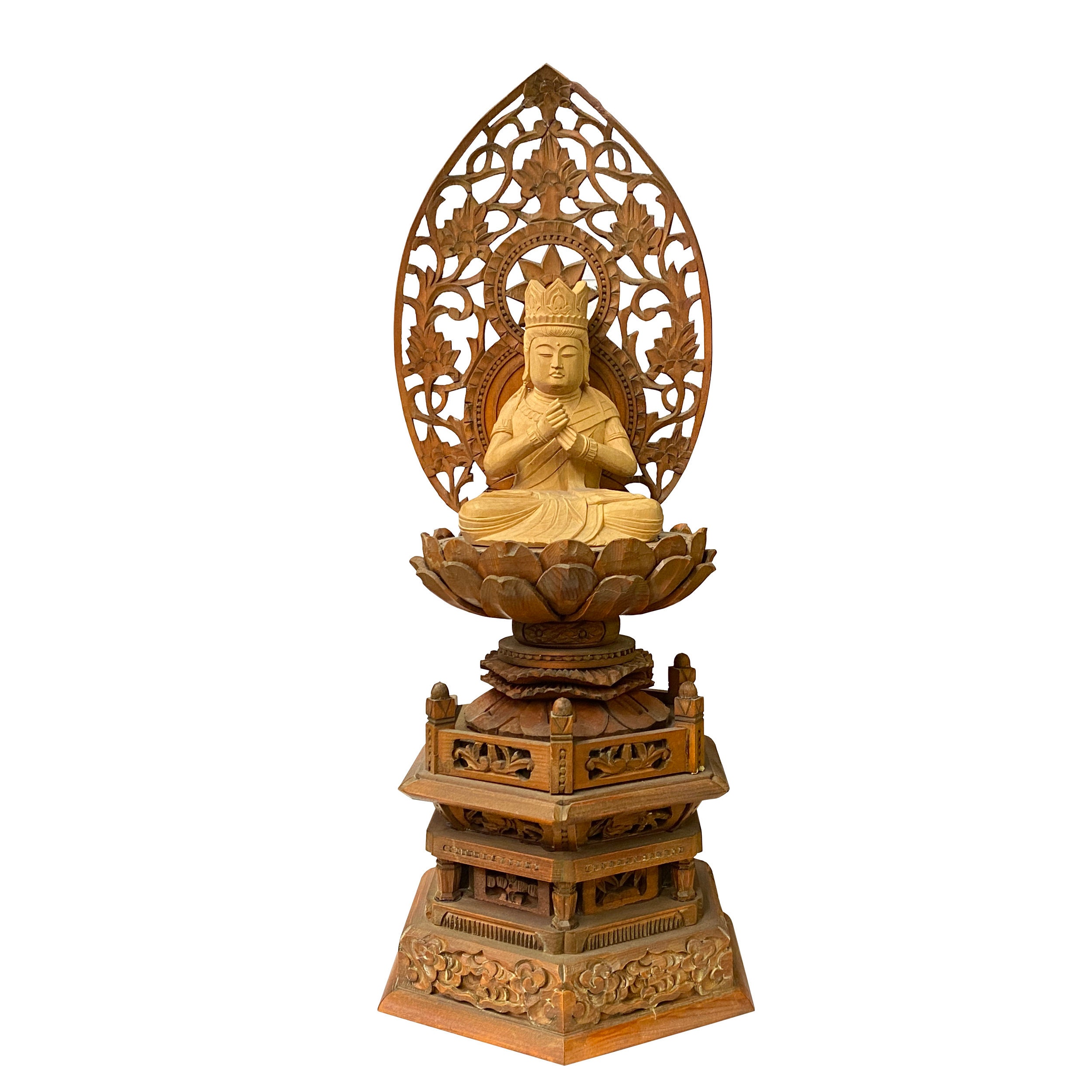 中国白檀蓮台観音菩薩像 ws1257E - Etsy 日本