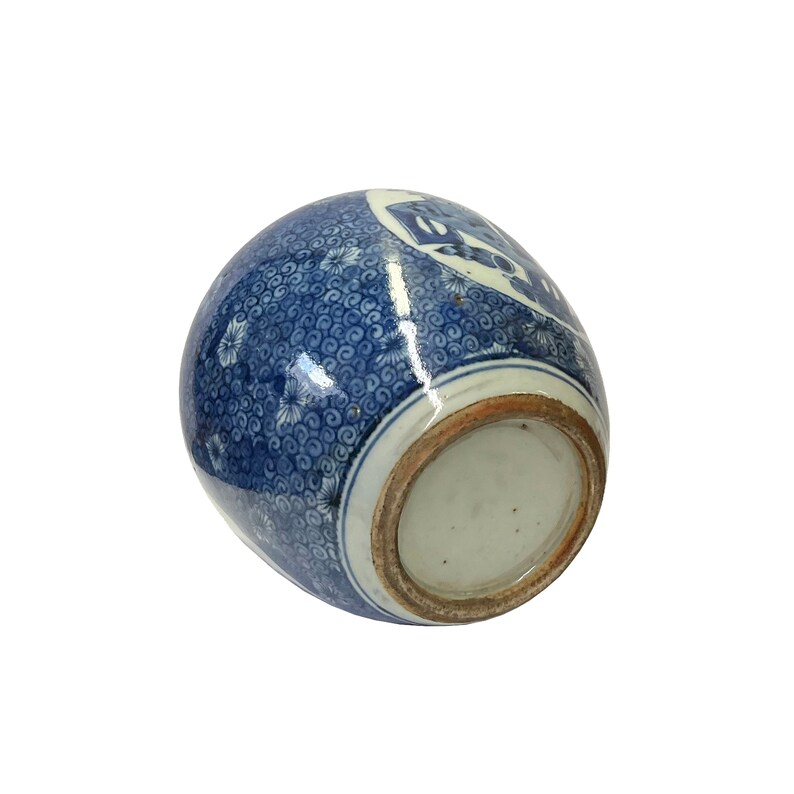 Oriental Flower Vases Small Blue White Porcelain Ginger Jar ws3337E image 4