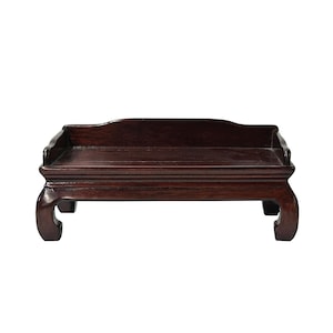 Chaise longue de palisandro chino hecha a mano, miniatura de exhibición, st1206E